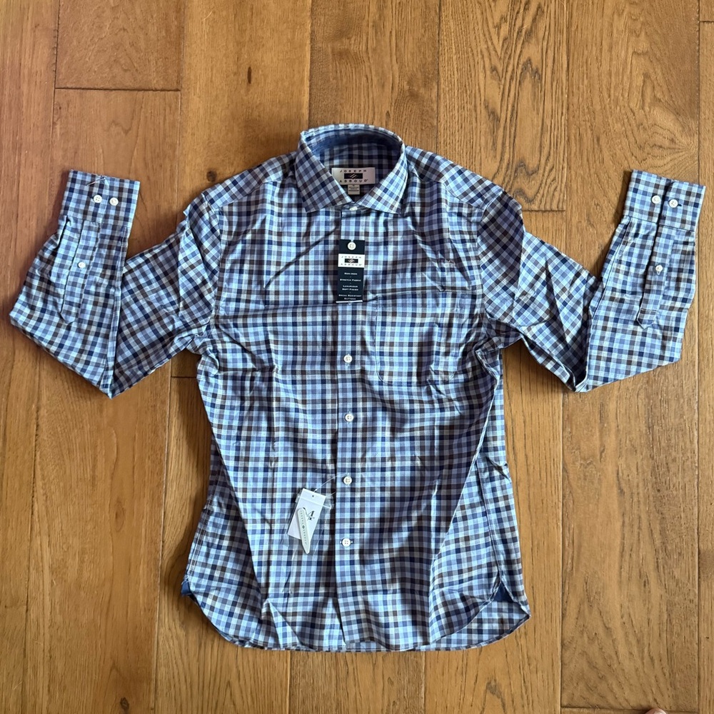 Joseph Abboud Blue Casual Button Down Shirt